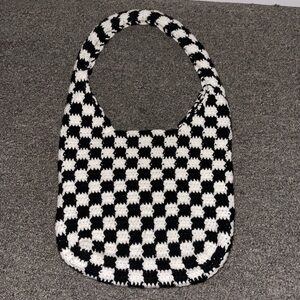 Crochet checkered bag!